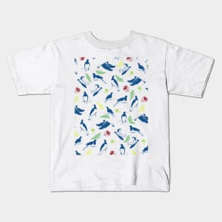 Wood Pigeon Pattern NZ birds Kids T-Shirt